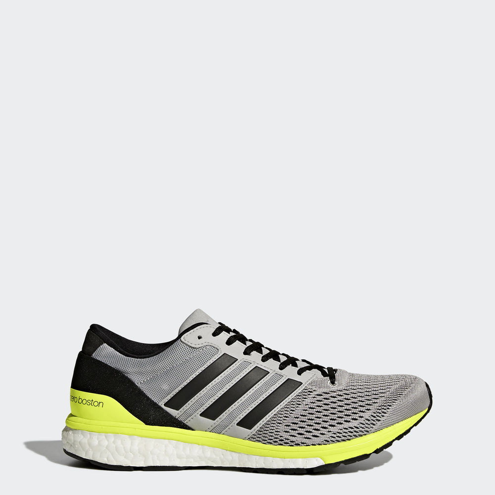 Adidas Adizero Boston 6 - παπουτσια για τρεξιμο γυναικεια - Γκρι/Μαυρα/Κίτρινα,Μέγεθος: EU 36 – 54 2